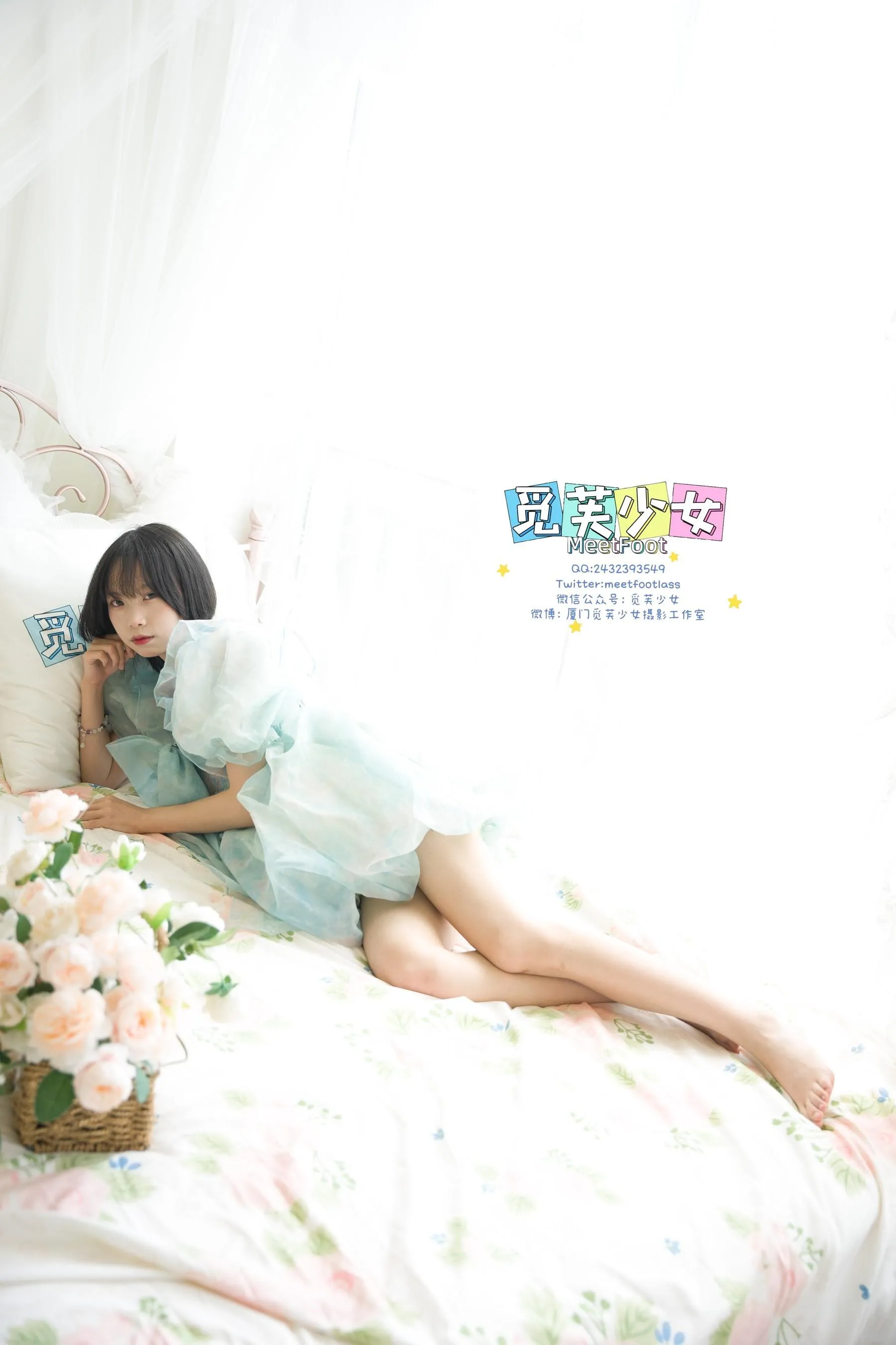觅芙少女 NO.033 小婉-一袭蓝色纱裙构筑今晚浪漫的梦境-PIC [249P]插图2